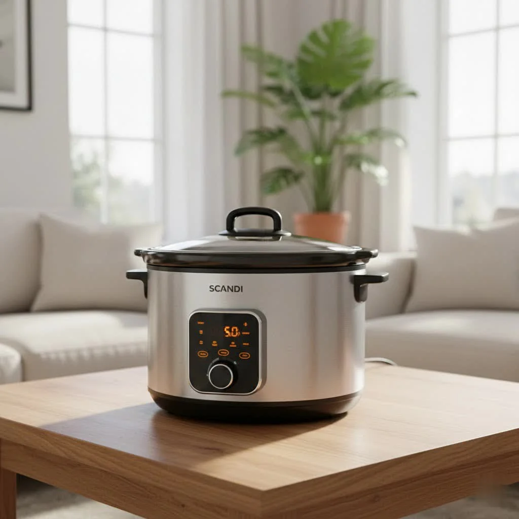 Breville slow cooker with food